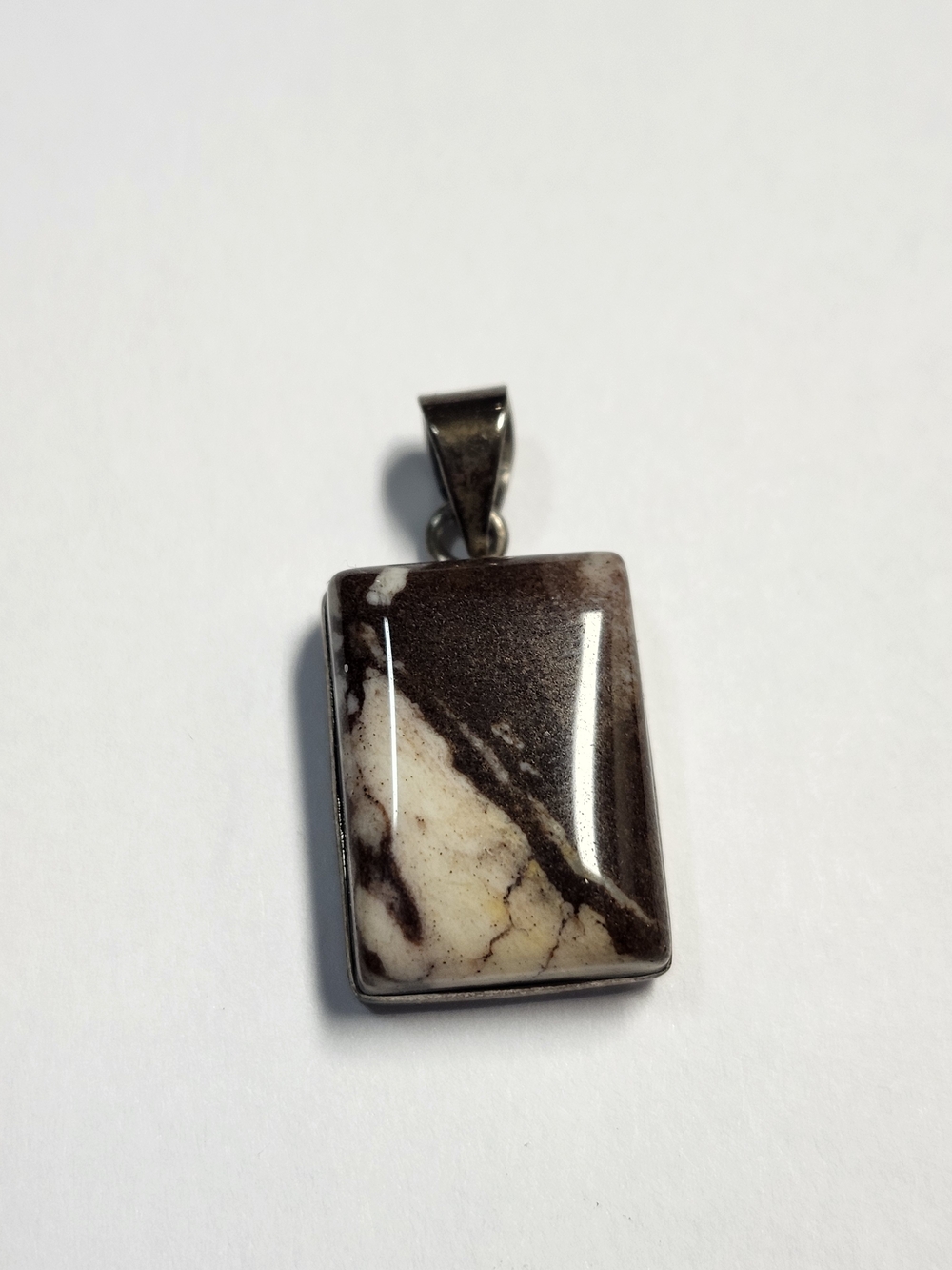 Sterling Silver Peanut Wood Jasper Pendant